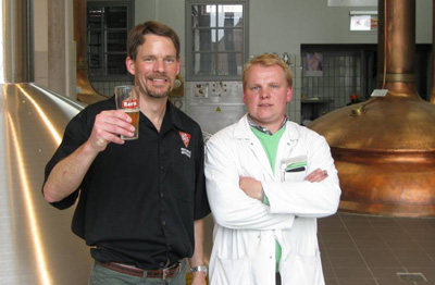 Panel member Alex Puchner with Brouwerij Bavik brewer Yves Benoit at his brewery in Belgium Panel member Alex Puchner with Brouwerij Bavik brewer Yves Benoit at his brewery in Belgium